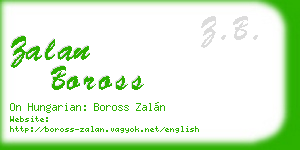 zalan boross business card